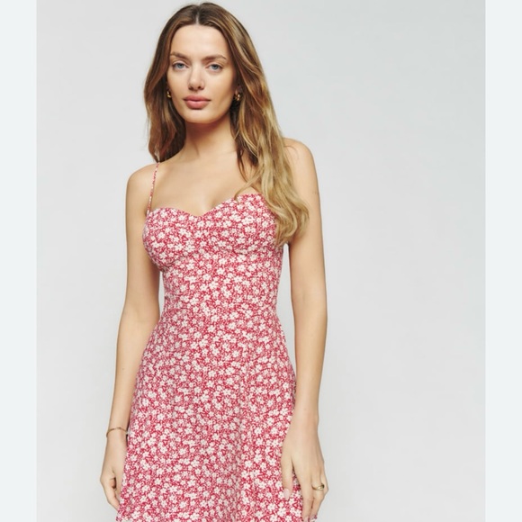 Reformation Dresses & Skirts - Réformation Saskia Dress Amaro Floral Red Dress
